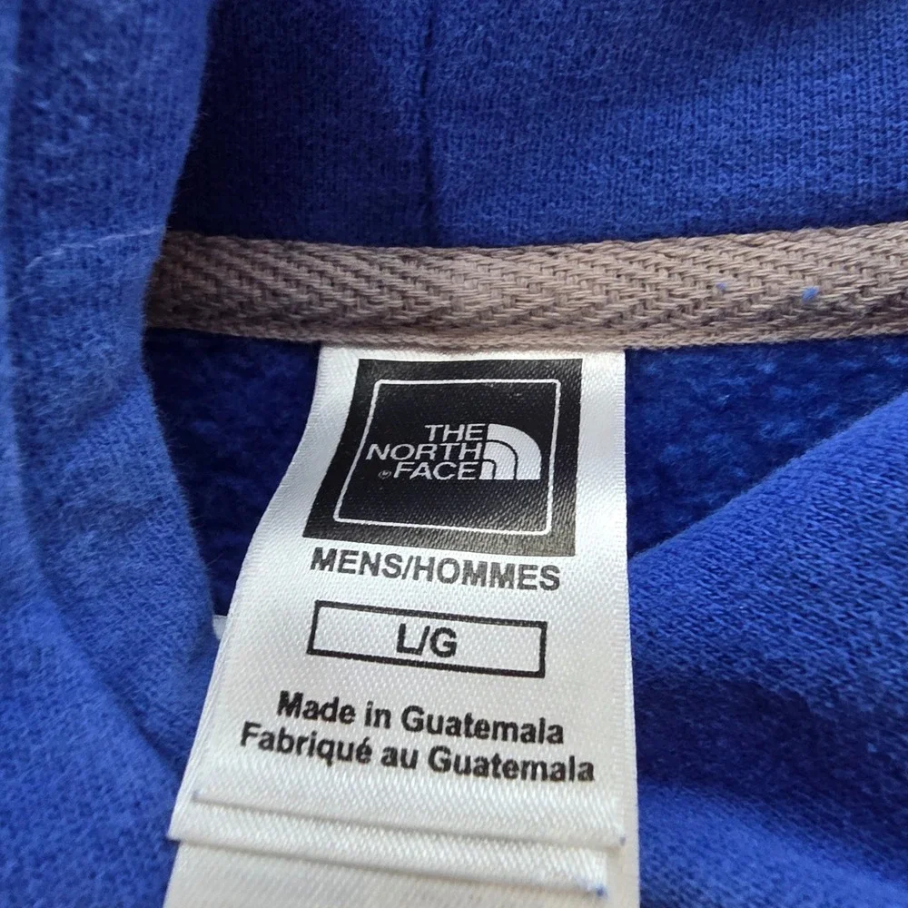 The North Face Since 1968 Blue Grey Yellow Hoodie Pullover‎ Men's LG